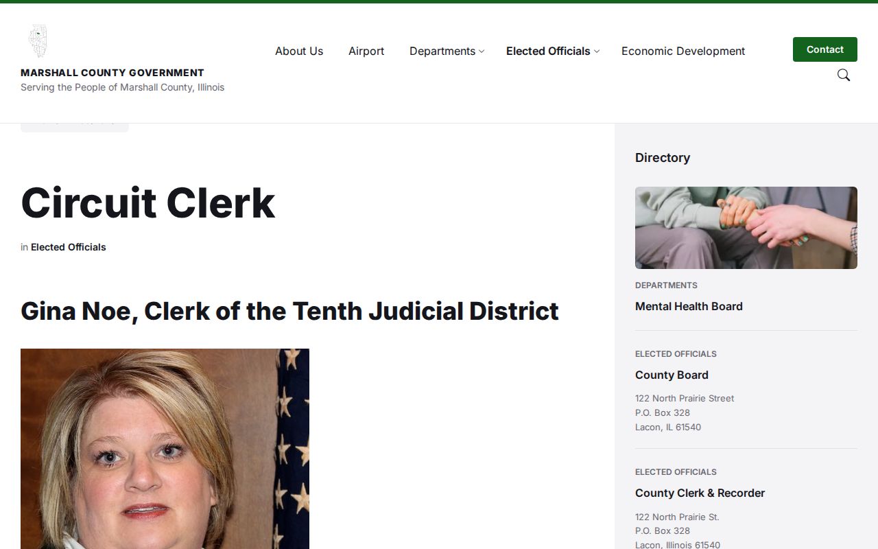 Marshall County Circuit Clerk official court-record path for warrant research